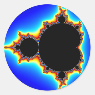 Original Mandelbrot Set 03 - Fractal Classic Round Sticker