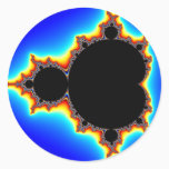 Original Mandelbrot Set 03 - Fractal Classic Round Sticker