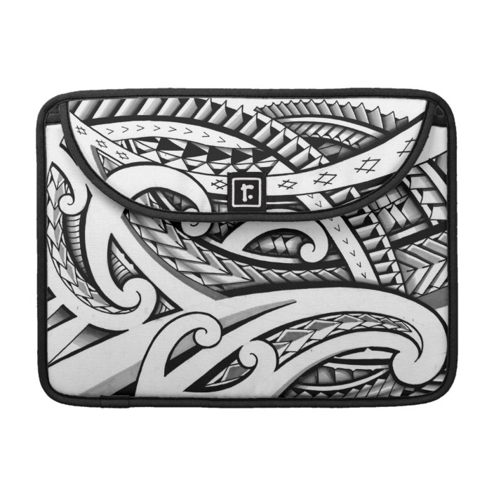 Original Maori Tribal Tattoo Design With Shading Sleeve For Macbook Pro Zazzle Com