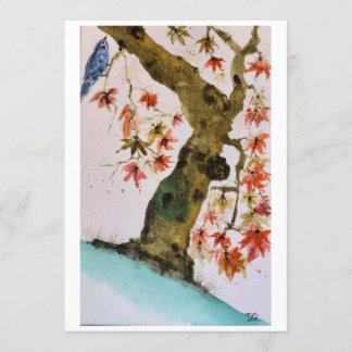 Original Maple Tree Art on Blank Card