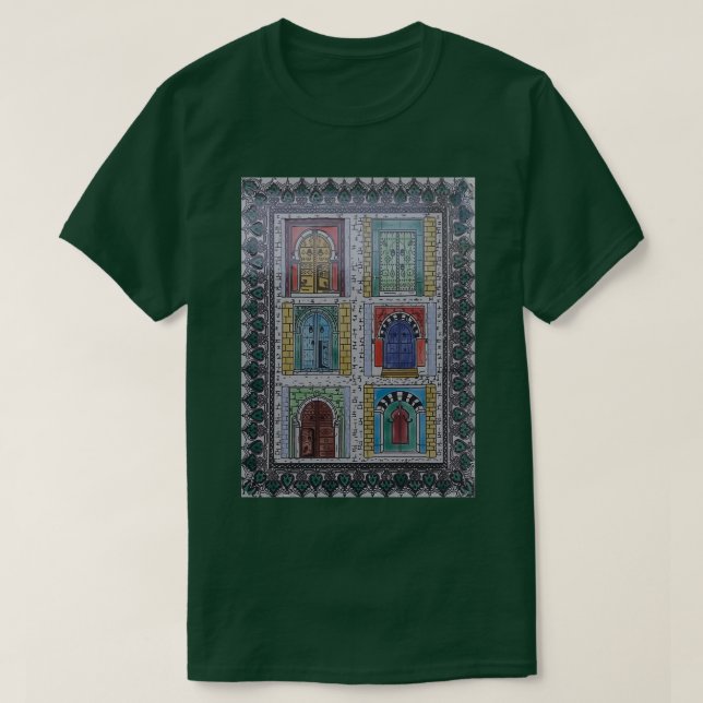 Original Mediterranean traditional tile Travel pho T-Shirt (Design Front)
