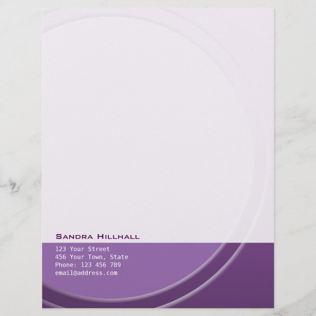 Original Metallic Modern any Text and Color Letterhead (Front)