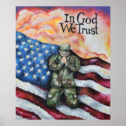 Original Military In God We Trust poster