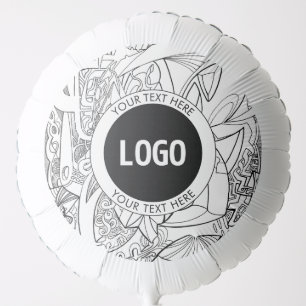 Original Modern Line Artwork & Your Logo Balloon