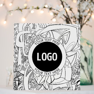 Original Modern Line Artwork & Your Logo Foam Board