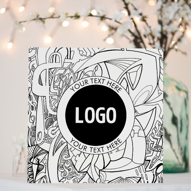 Original Modern Line Artwork & Your Logo Foam Board (In Situ (Wedding))