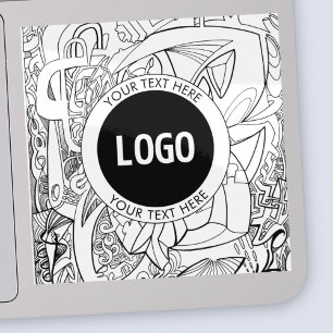Original Modern Line Artwork & Your Logo Sticker