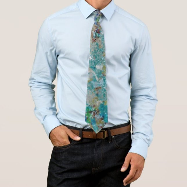 Original Modern One Of A Kind Abstract Art Design Neck Tie (Creator Uploaded)