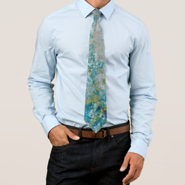 Original Modern One Of A Kind Abstract Art Design Neck Tie (Creator Uploaded)