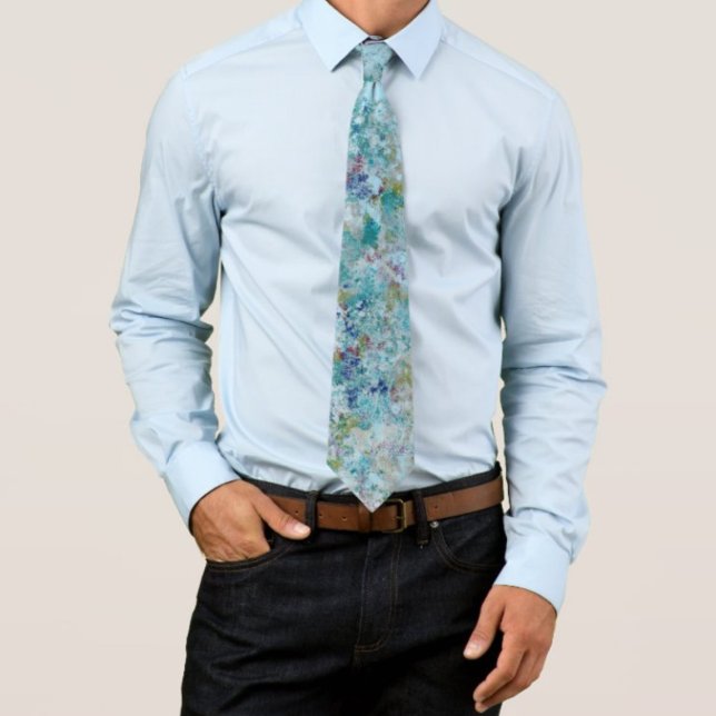 Original Modern One Of A Kind Abstract Art Design Neck Tie (Creator Uploaded)