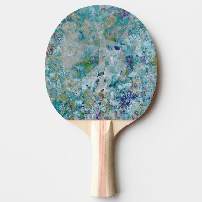 Original Modern One Of A Kind Abstract Art Design Ping Pong Paddle (Front)