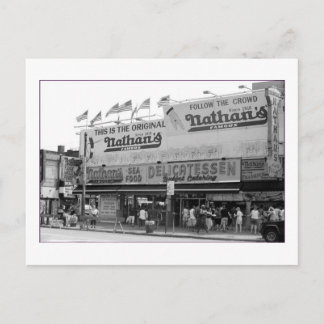 Original Nathan's Hot Dogs (Coney Is., NY) Postcard