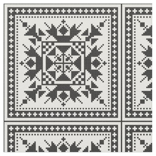 Original National Black cross-stitch art ornament Fabric