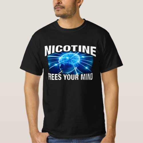 original nicotine shirt frees your mind