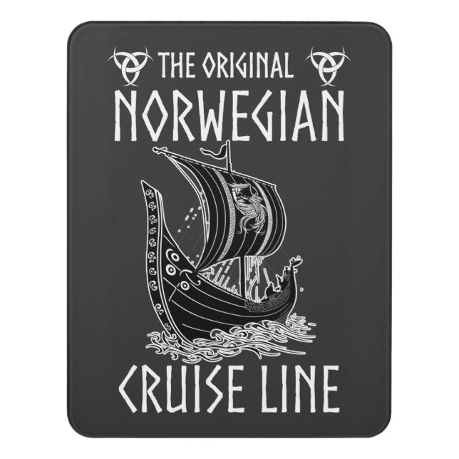 Original Norwegian Cruise Line - Nostalgic Voyage  Door Sign (Contemporary Vert)