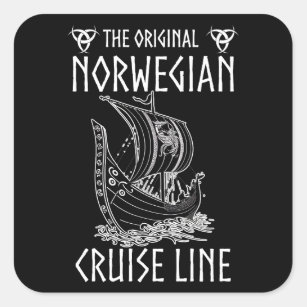 Original Norwegian Cruise Line - Nostalgic Voyage  Square Sticker