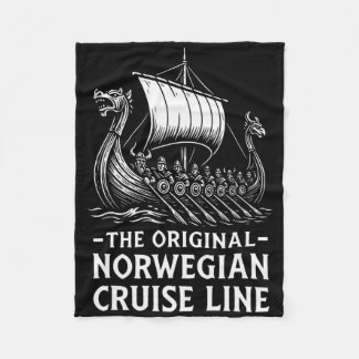 Original Norwegian Cruise Line Viking Humor Funny Fleece Blanket