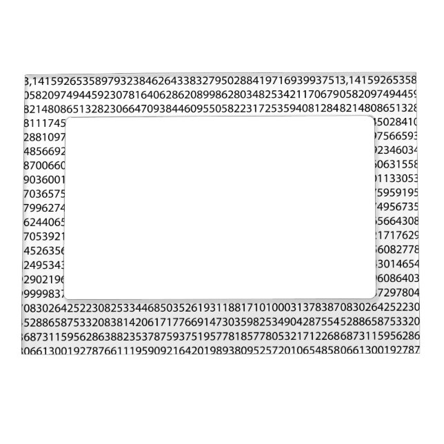 Original number pi day mathematical symbol magnetic picture frame (Front)