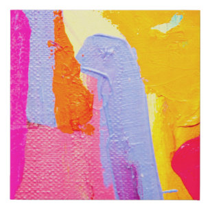 Original Oil Painting: Colorful Abstract Faux Canvas Print