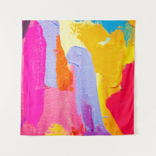 Original Oil Painting: Colorful Abstract Tapestry