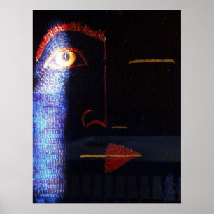 Original Oil Painting: Hierophant, Eye in Triangle Poster