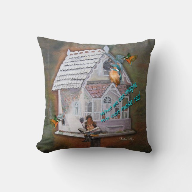 Original oil painting on a pillow (Front)