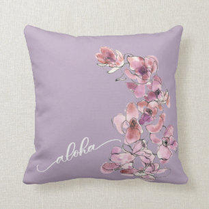 Original Orchid Lt Aloha Throw Pillow 16" x 16"
