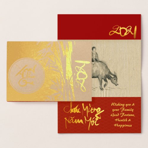 Original Ox Child painting 2021 Luxury Foil GC2 Foil Card