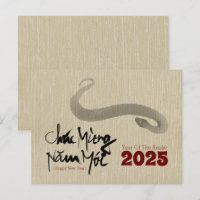 Original Painting 2 Snake Vietnamese New Year 2025