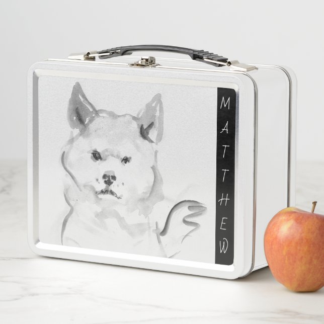 Original painting 4 Chinese Dog Year Birthday MLB Metal Lunch Box (In Situ)