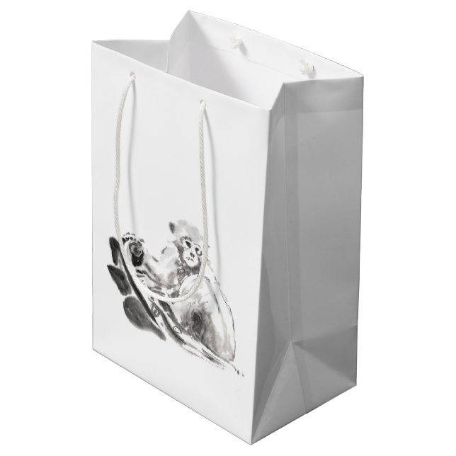 Original Painting Chinese Monkey Year 2016 Medium Gift Bag (Back Angled)