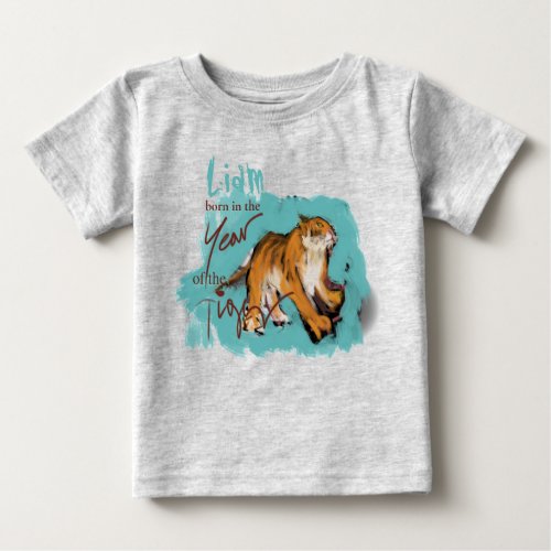 Original painting Chinese Tiger Year New Baby 2022 Baby T_Shirt