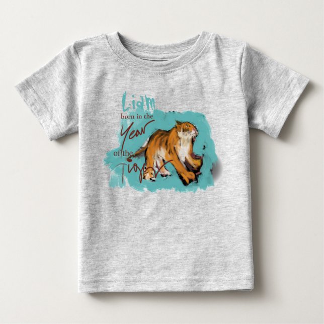 Original painting Chinese Tiger Year New Baby 2022 Baby T-Shirt (Front)