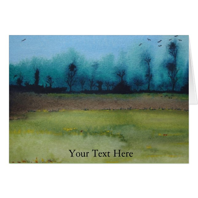 original painting of mystic woodland landscape  (Front Horizontal)