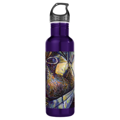 Original Painting of Union Square Market in Manhat Stainless Steel Water Bottle
