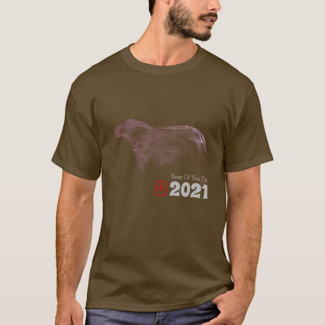 Original Painting OX Chinese Year Birthday Men's T T-Shirt (Front)