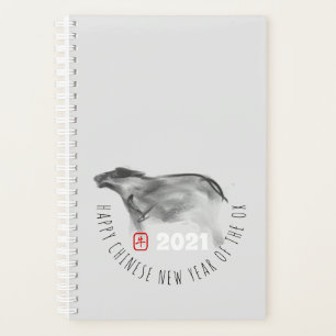 Original Painting OX Chinese Year Zodiac Pl Planner