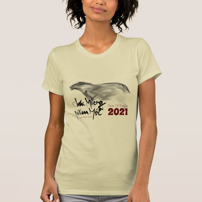 Original Painting OX Vietnamese New Year 2021 WT T-Shirt (Front)