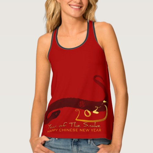 Original Painting Snake Chinese Lunar New Year WTT Tank Top