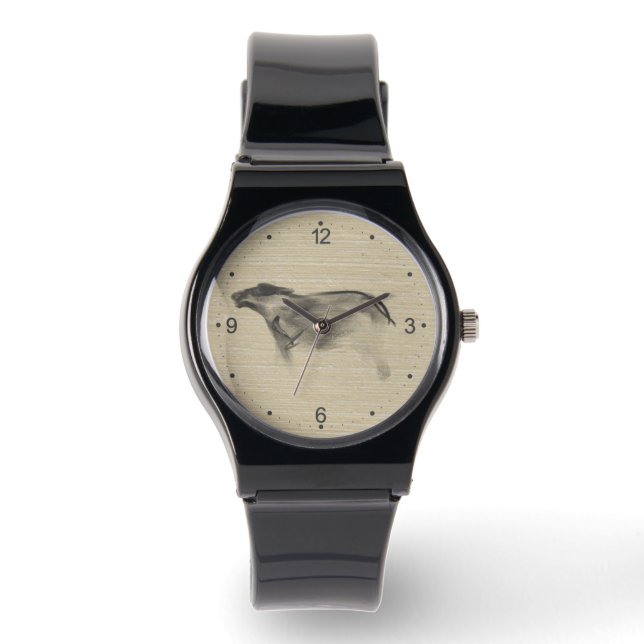 Original Painting Water buffalo OX New Year Zodiac Watch (Front)