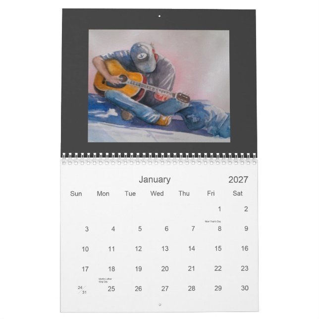 Original paintings by Shelley Lampman Calendar (Jan 2027)