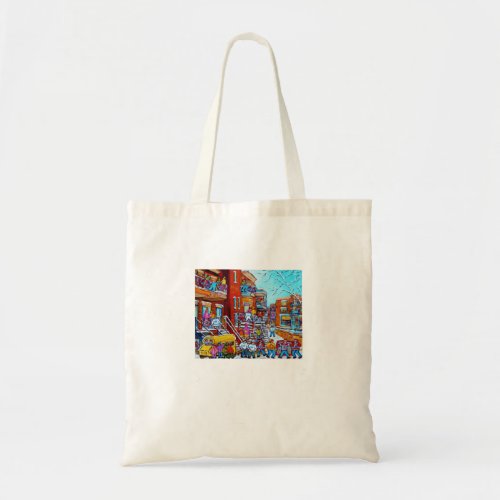 ORIGINAL PAINTINGS OF MONTREAL FOR SALE WINTER SCE TOTE BAG