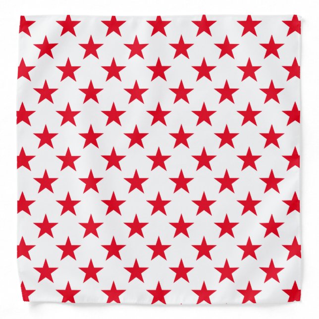 Original Patriotic Red Star Symbol Sign Pattern Bandana (Front)