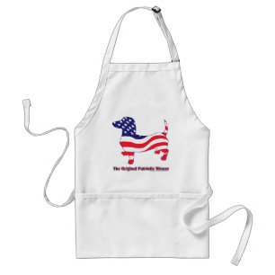 Original Patriotic Wiener/Dachshund Adult Apron