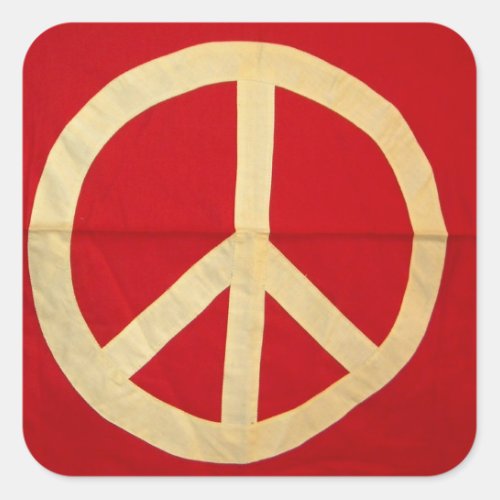 Original Peace Sign Flag Square Sticker