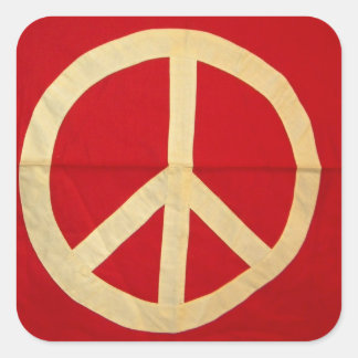 Original Peace Sign Flag Square Sticker