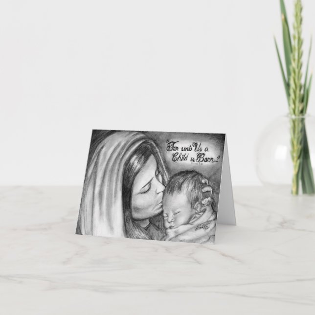 Original Pencil Drawing Christmas Card (Front)