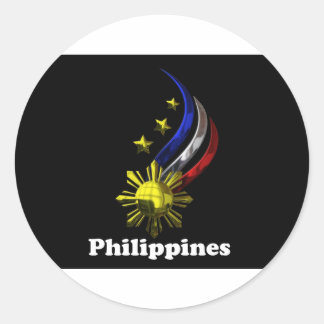 Original Philippine Logo. Mabuhay Pilipinas ! Classic Round Sticker