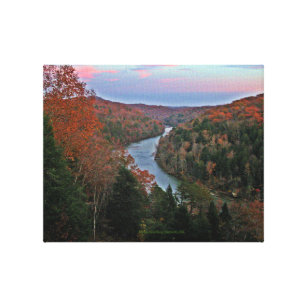 Original Photo Autumn Cumberland River Kentucky US Canvas Print