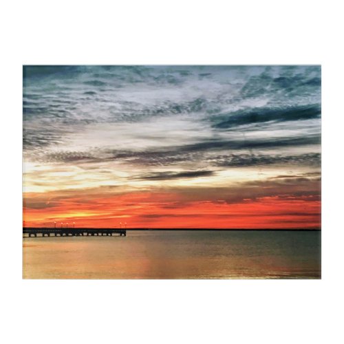 Original Photo Sunrise Over the Lake Acrylic Print